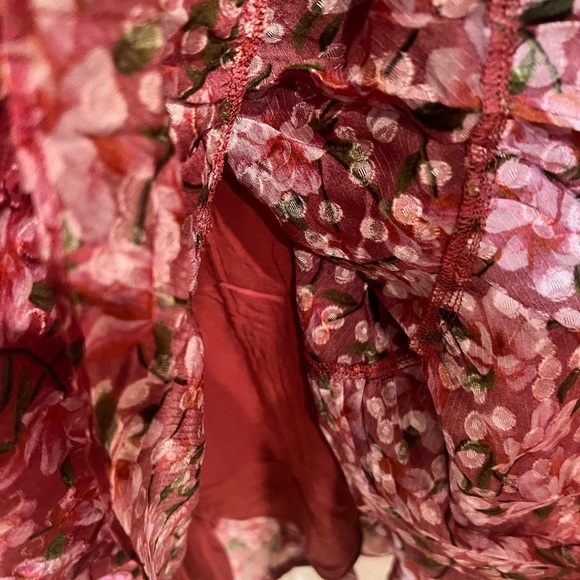 Sachin + Babi Ronnie Long Sleeve Pink Pleated Tie Front Midi Dress NWT - Picture 14 of 15